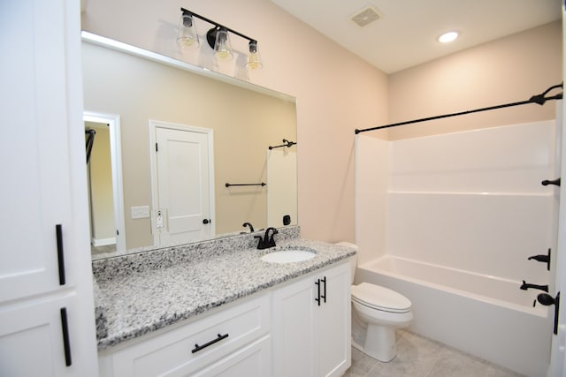 5120 Judge Logue Rd, Newton, AL 36352 - bathroom featuring vanity, washtub / shower combination, and tile patterned floors