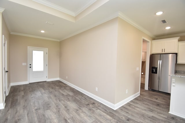 5120 Judge Logue Rd, Newton, AL 36352 - entryway featuring wood finished floors, recessed lighting, and ornamental molding