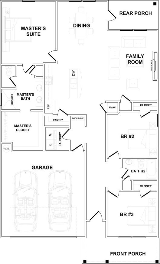 105 Jeter Dr, Midland City, AL 36350 - view of property floor plan