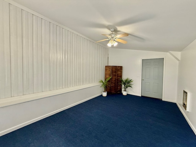 4955 County Road 36, Hartford, AL 36344 - carpeted empty room with ceiling fan, baseboards, and heating unit