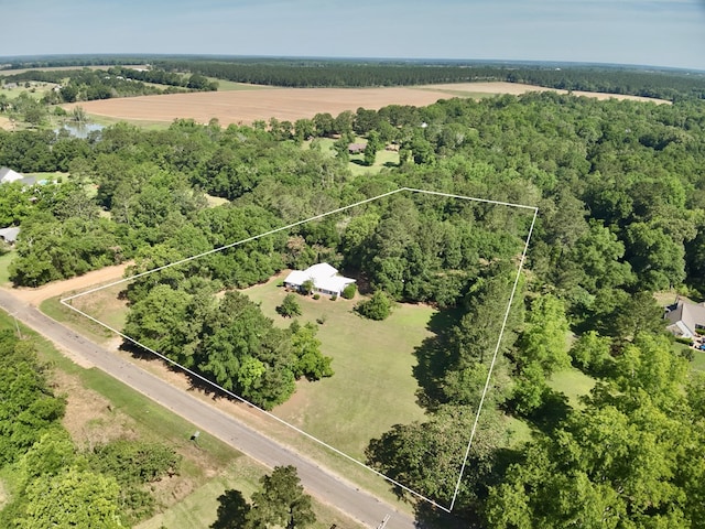 4955 County Road 36, Hartford, AL 36344 - aerial view of property and surrounding area featuring property parcel outlined