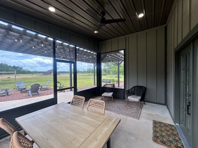 489 Skipper Rd, Malvern, AL 36375 - sunroom with a ceiling fan
