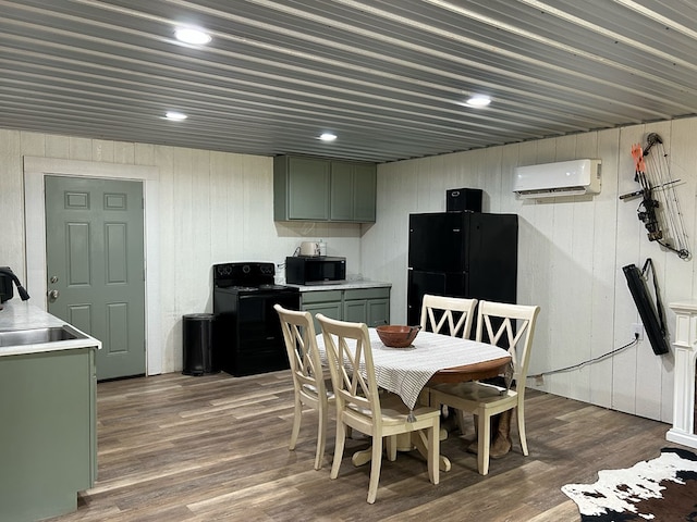 489 Skipper Rd, Malvern, AL 36375 - dining space featuring recessed lighting, a wall mounted AC, and wood finished floors