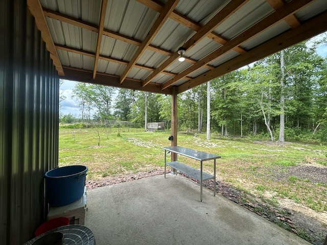 489 Skipper Rd, Malvern, AL 36375 - view of patio with an outbuilding