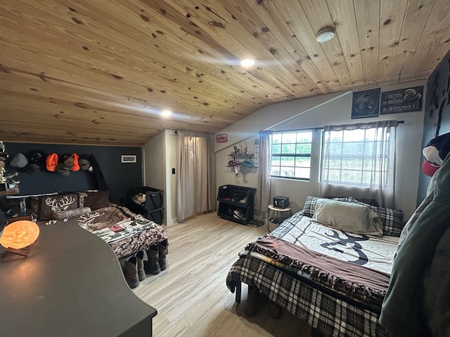 489 Skipper Rd, Malvern, AL 36375 - bedroom featuring wooden ceiling, vaulted ceiling, recessed lighting, and wood finished floors