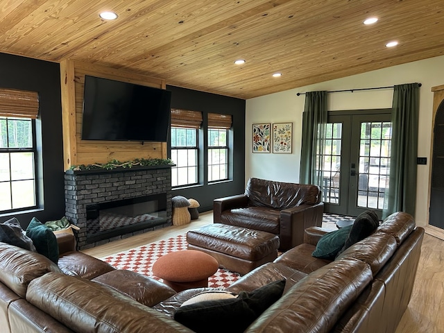 489 Skipper Rd, Malvern, AL 36375 - living area featuring recessed lighting, wooden ceiling, light wood finished floors, and plenty of natural light
