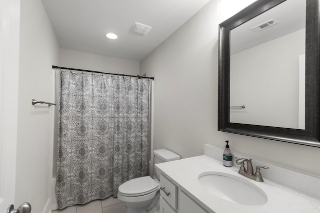 652 Charleston Mills Dr, Dothan, AL 36350 - full bathroom with toilet, tile patterned floors, vanity, and visible vents