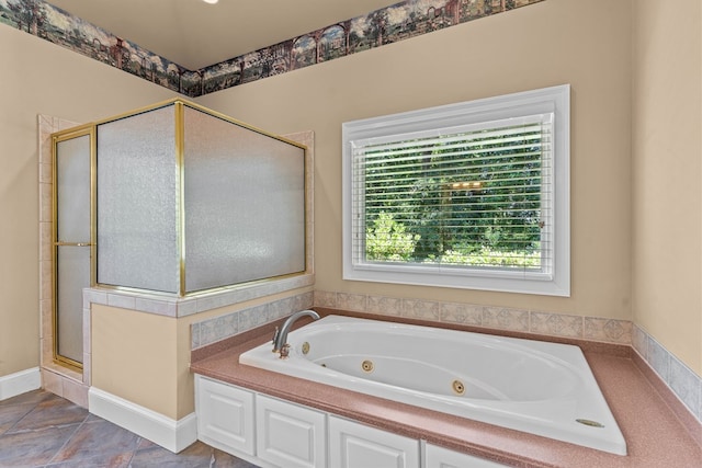 601 Edinburgh Way, Dothan, AL 36305 - bathroom with a jetted tub and a shower stall