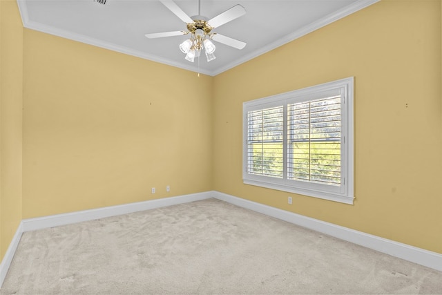 601 Edinburgh Way, Dothan, AL 36305 - carpeted empty room with crown molding, baseboards, and ceiling fan