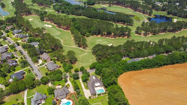 601 Edinburgh Way, Dothan, AL 36305 - aerial view of property's location featuring a large body of water, a local golf course, a tree filled landscape, and nearby suburban area