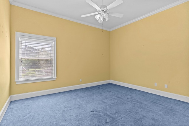 601 Edinburgh Way, Dothan, AL 36305 - unfurnished room featuring ornamental molding, carpet flooring, baseboards, and ceiling fan