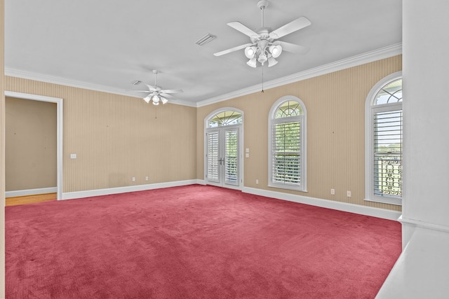 601 Edinburgh Way, Dothan, AL 36305 - unfurnished room featuring crown molding, ceiling fan, carpet, and baseboards