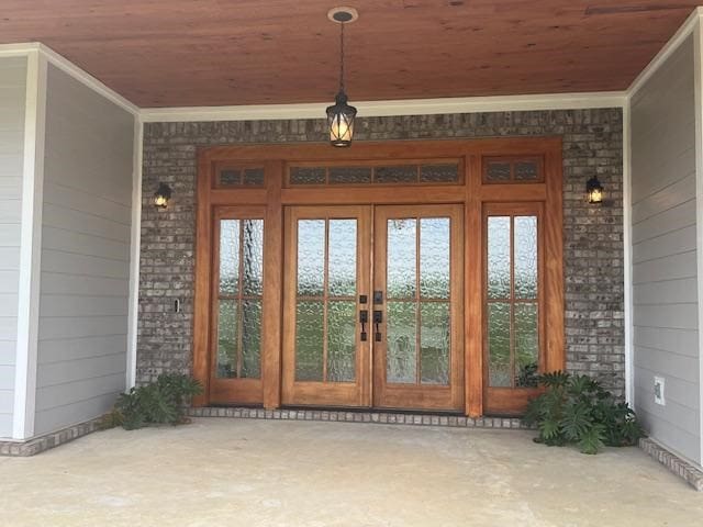 1015 Hardy Rd, Dothan, AL 36301 - view of exterior entry with french doors and brick siding