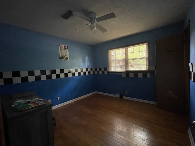 511 W Franklin St, Dothan, AL 36301 - unfurnished room with ceiling fan and wood finished floors