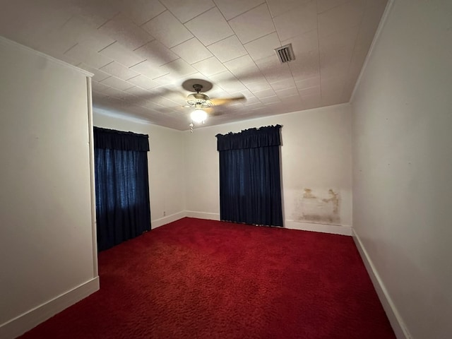 111 Helen St, Dothan, AL 36301 - carpeted spare room with a ceiling fan, baseboards, and crown molding