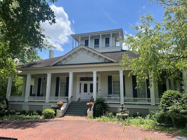 view of front of property with a porch