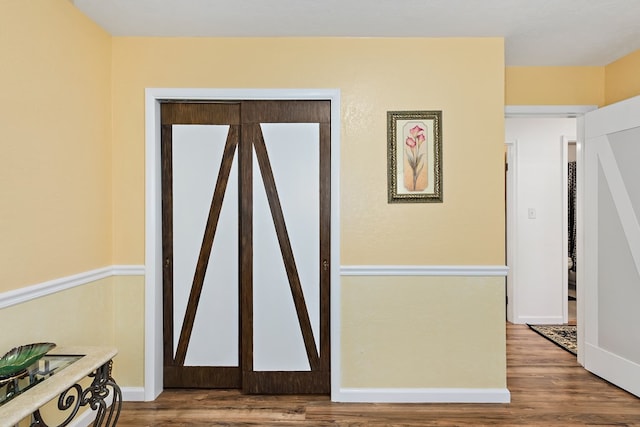 interior space with wood-type flooring