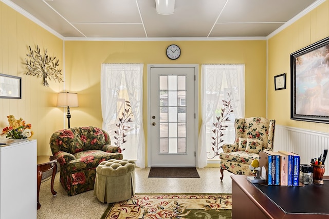 entryway with ornamental molding