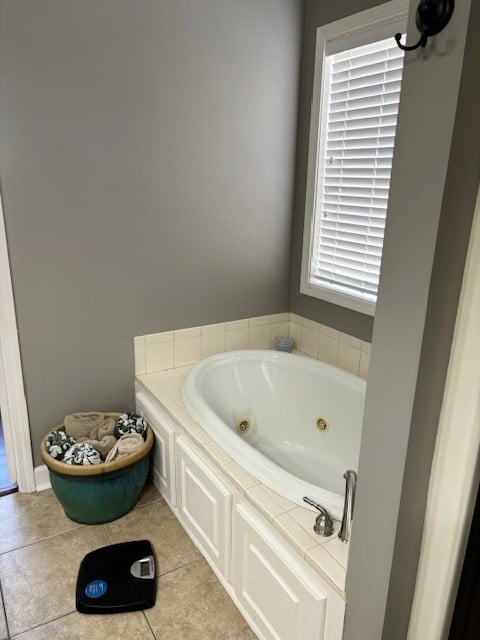 109 Talquin Ct, Dothan, AL 36301 - bathroom with a tub with jets and tile patterned flooring