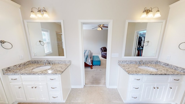 bathroom featuring vanity