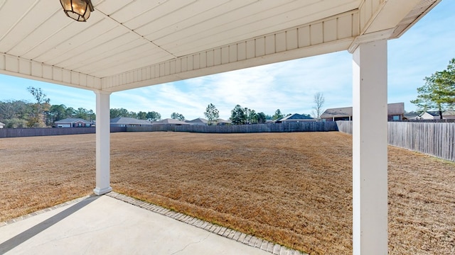 view of yard with a patio