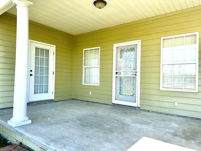 view of doorway to property