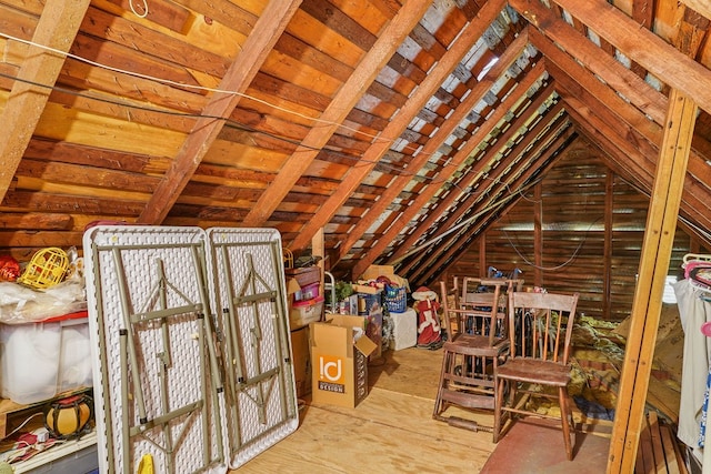 view of attic