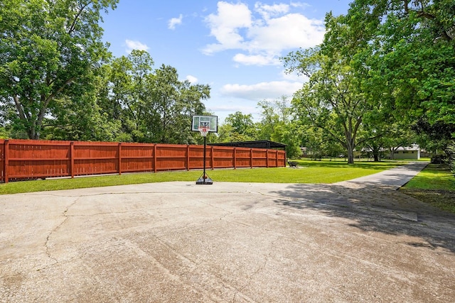 568 N Morris St, Slocomb, AL 36375 - view of patio / terrace featuring basketball hoop