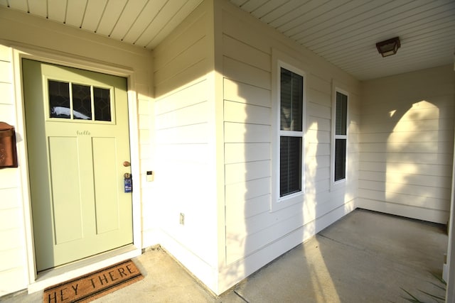 view of doorway to property