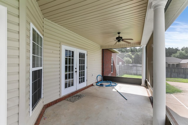 170 County Road 751, Enterprise, AL 36330 - view of patio featuring french doors and ceiling fan