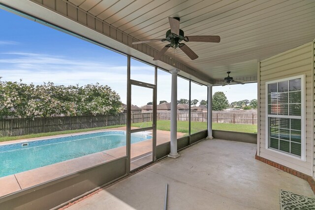 170 County Road 751, Enterprise, AL 36330 - unfurnished sunroom with ceiling fan