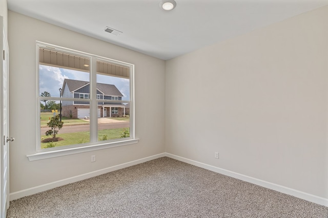 spare room featuring carpet floors and a healthy amount of sunlight