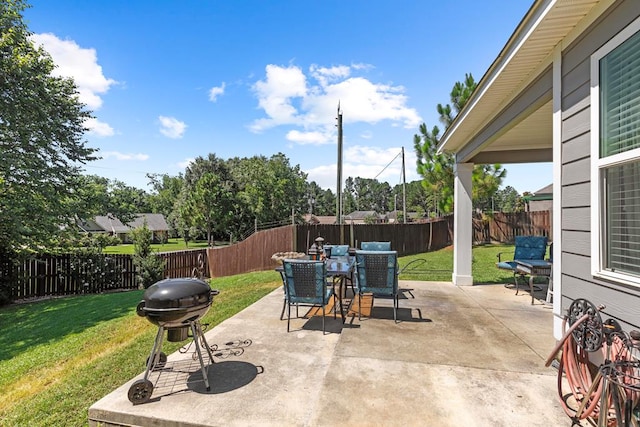 view of patio / terrace featuring grilling area