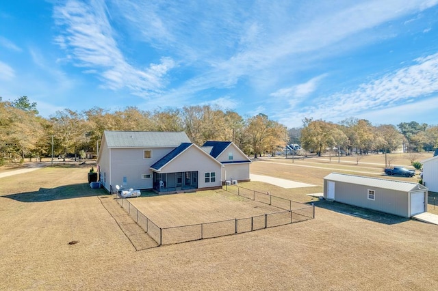 exterior space with a front lawn