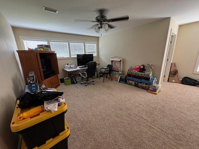 208 Craftsman Dr, Dothan, AL 36303 - carpeted office featuring a ceiling fan