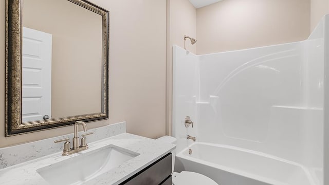 310 Heritage Way, Headland, AL 36345 - bathroom featuring bathing tub / shower combination, vanity, and toilet