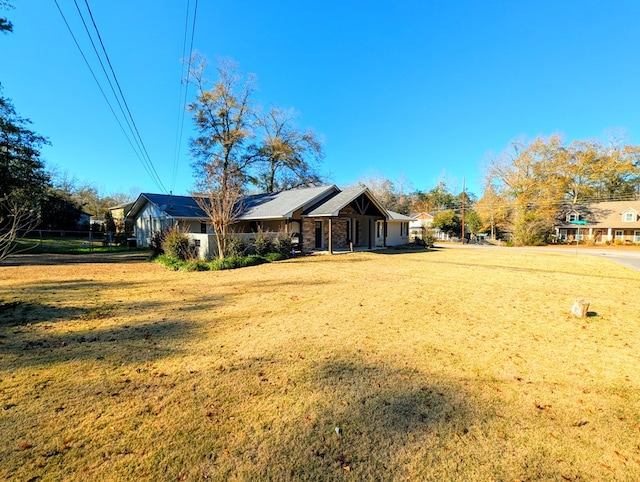 exterior space featuring a yard