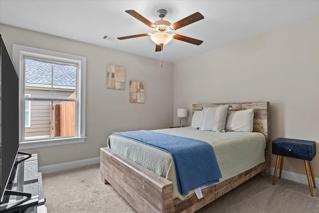 459 Paxton, Dothan, AL 36301 - bedroom with carpet, baseboards, and ceiling fan