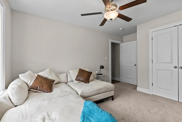459 Paxton, Dothan, AL 36301 - bedroom with carpet, ceiling fan, baseboards, and a closet