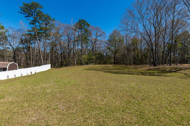 212 Archer Trl, Enterprise, AL 36330 - view of yard featuring a wooded view and fence