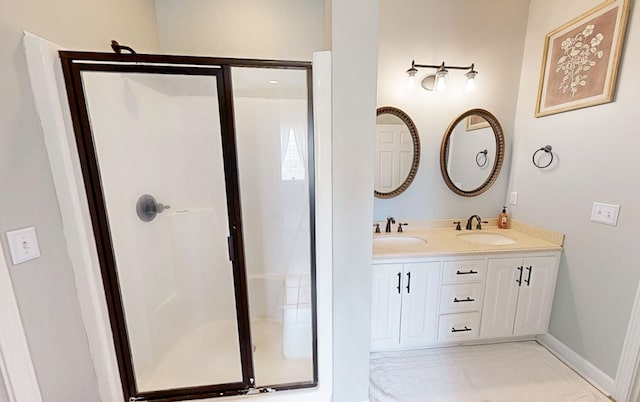 201 W Azalea Ln, Headland, AL 36345 - full bath with a shower stall and double vanity