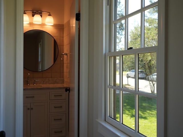 bathroom featuring vanity