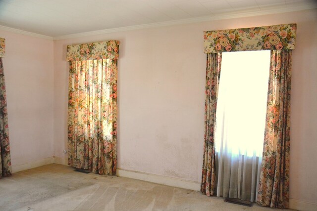 790 Claxton Ave, Elba, AL 36323 - empty room with baseboards, carpet floors, and crown molding