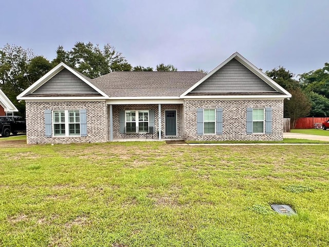 view of front of house with a front yard