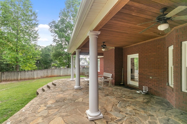 400 Bent Oak Dr, Dothan, AL 36303 - view of patio / terrace with ceiling fan