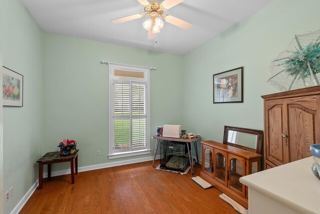 400 Bent Oak Dr, Dothan, AL 36303 - office with light wood-style flooring and ceiling fan