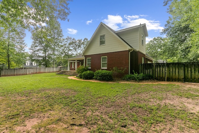 400 Bent Oak Dr, Dothan, AL 36303 - back of house with a fenced backyard and brick siding