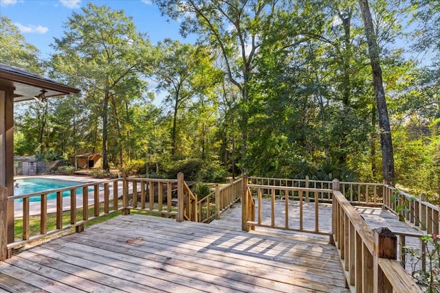 view of wooden deck