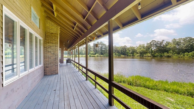 8875 E State Highway 52, Webb, AL 36376 - wooden terrace with a water view