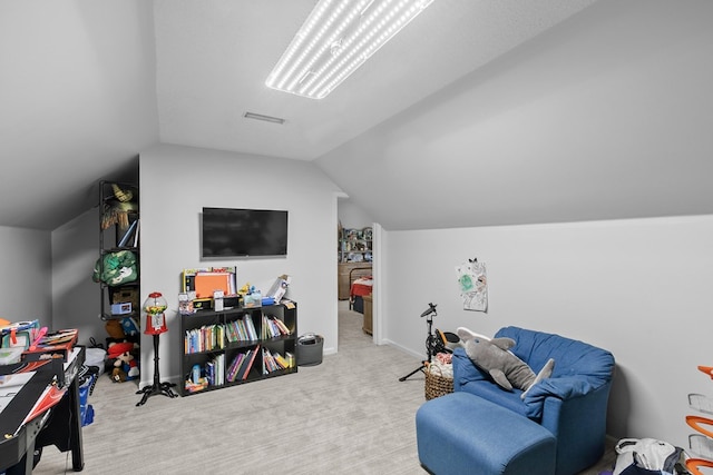 856 S County Rd 49, Dothan, AL 36301 - sitting room featuring lofted ceiling and carpet flooring